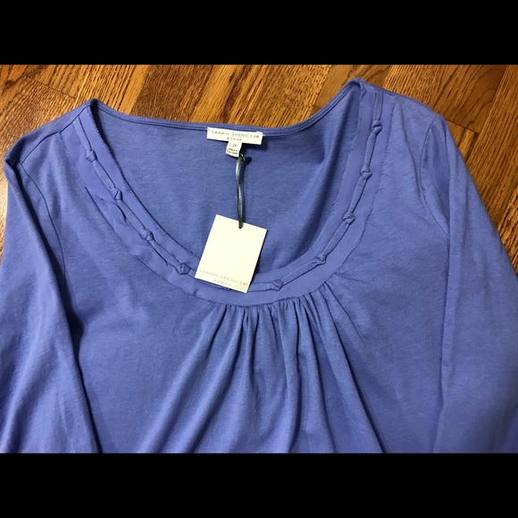 💜NWT Sara Spencer Pretty purple top 2X💜 - Picture 6 of 7